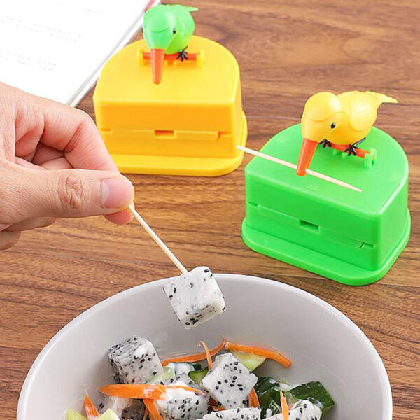 small bird toothpick container press toothpick dispenser storage box