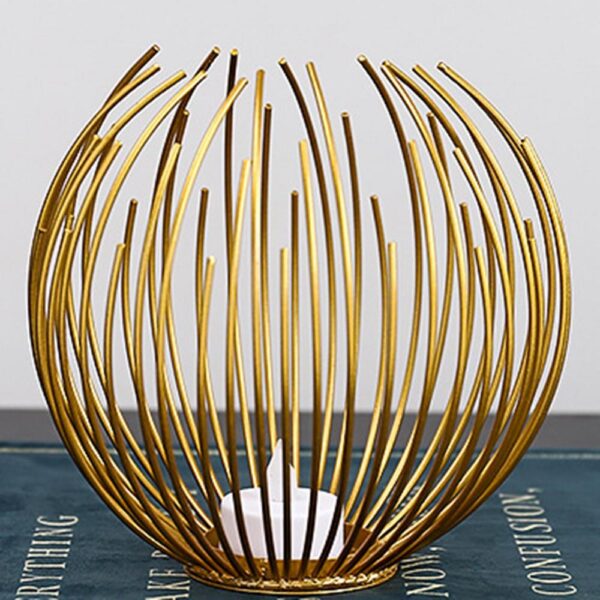metal candle holder | iron geometric candle stand for home decor