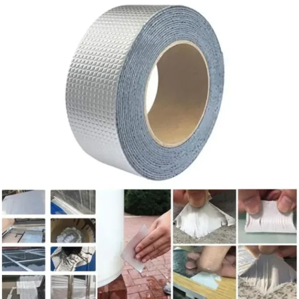 super sticky aluminum foil butyl rubber tape self adhesive waterproof for roof pipe repair tape  (2.5 inch)