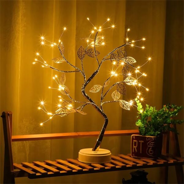 tree led light usb table lamp adjustable touch switch diy artificial xmas tree fairy night light home  decoration 1pc - Image 4