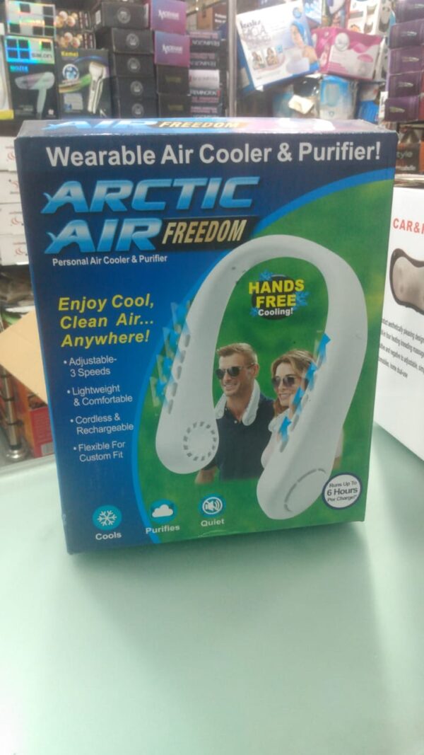 neck fan personal air cooler 3 speed hand free neck fan(random color ) - Image 4
