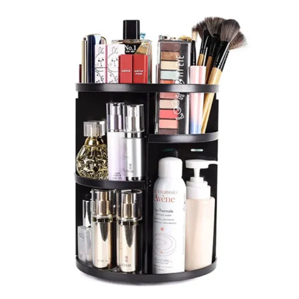 360 degree rotating cosmetic organizer (black ) - Image 3