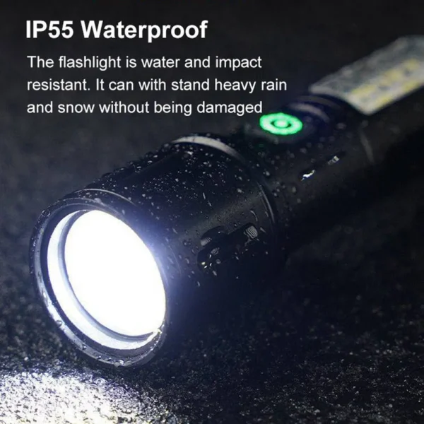 ruilang  portable rechargeable powerful led flashlight, aluminum alloy zoom flashlight - Image 6