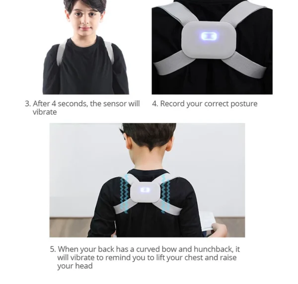 smart posture corrector belt with intelligent detection vibration reminder sensor - Image 10