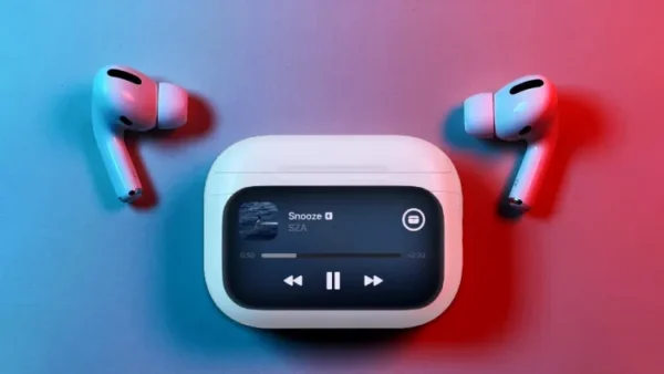 airpods lcd a9 with digital display - anc and transparency- touch volume control - digital screen - smooth display - games (color white)