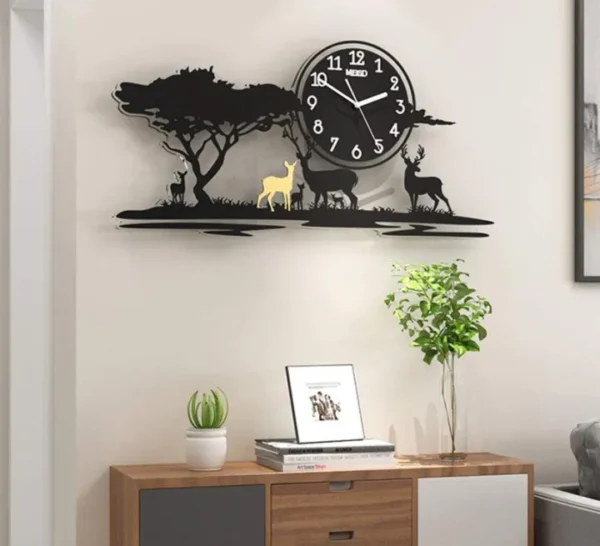 3d jungle wooden wall clock - Image 5