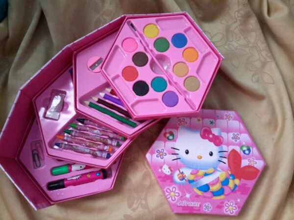 46 pcs painting colour kit for kids, fun disney/cartoon character art set(random color) - Image 8