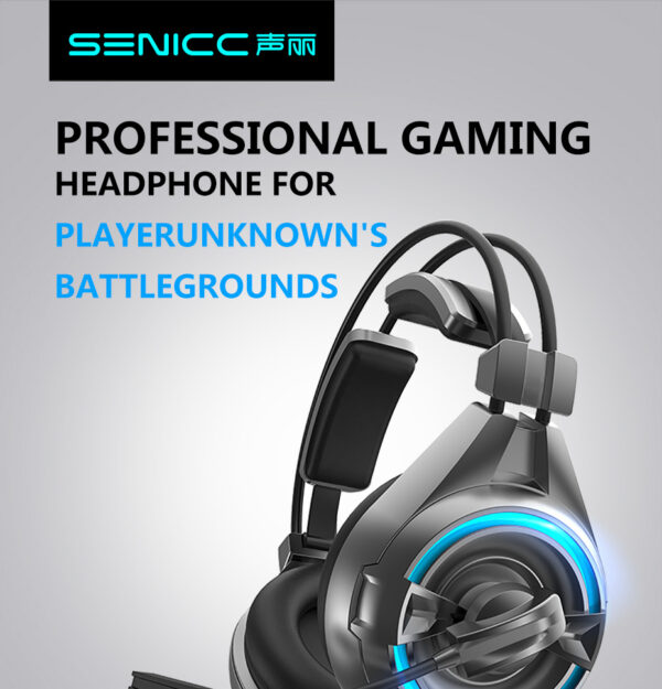 senicc a6 headset usb high quality sound video game headset advance noise canceling technology - Image 5