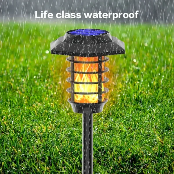2 in 1 solar flame lamp | outdoor led waterproof decoration garden lawn light - Image 15