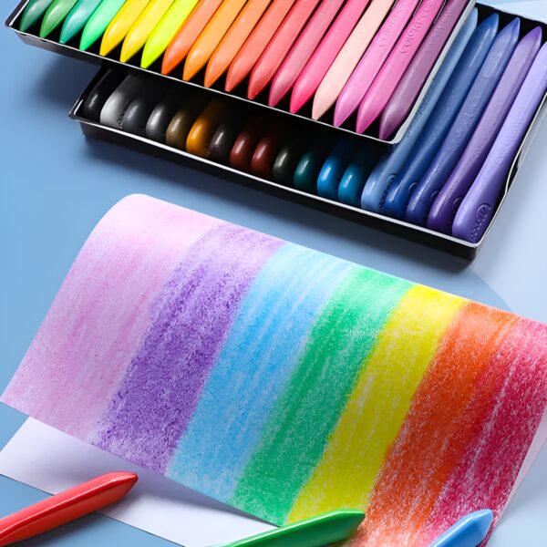 children pack of 12 plastic crayons, 12 vibrant crayons colors, caryon pencils - Image 6