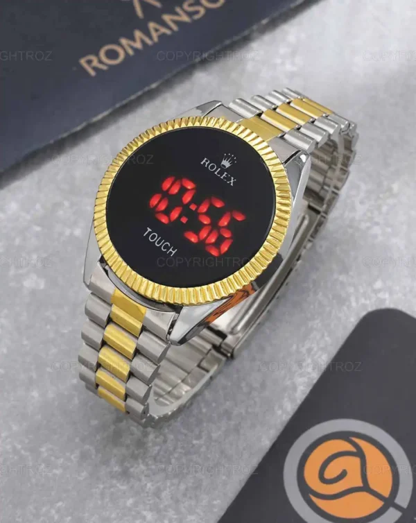 digital rolex fashionable watch for men | best quality rolex watch | led touch screen watch | cell operated watch ( without box ) - Image 4