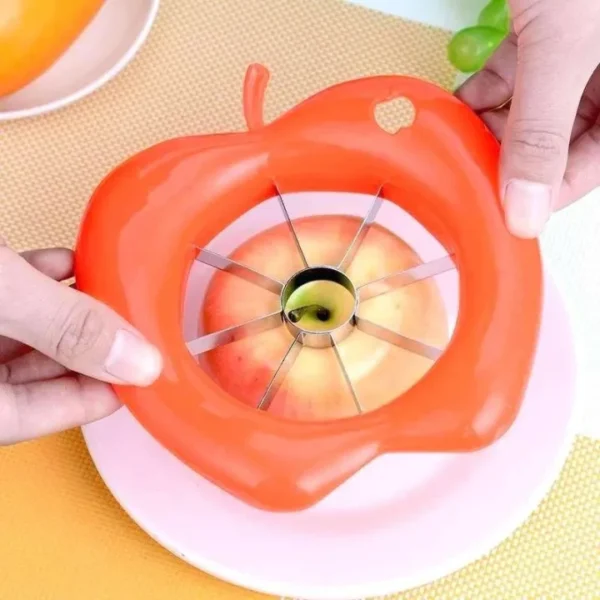 plastic apple shape fruit slicer cutter (random color)