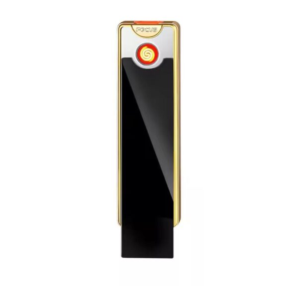 focus rechargeable lighter usb pocket sized type-c rechargeable lighter | sliding electronic lighter | slim fashionable | with type-c charging cable - Image 5