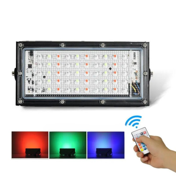 rgb led waterproof flood light | outdoor lighting for christmas, halloween, stage, garden, party - 50w - Image 11