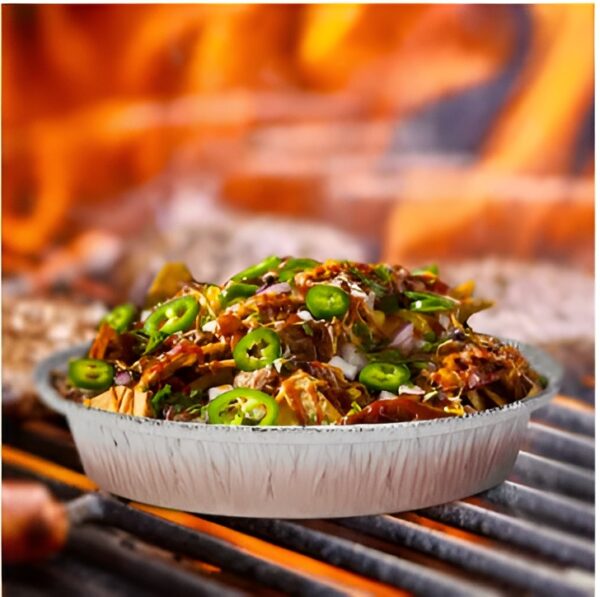 round foil aluminium food plate | food packing container - 10pcs - Image 5