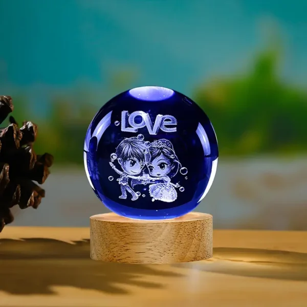 rgb glowing crystal ball night light | warm & romantic atmosphere for your home and room - Image 23