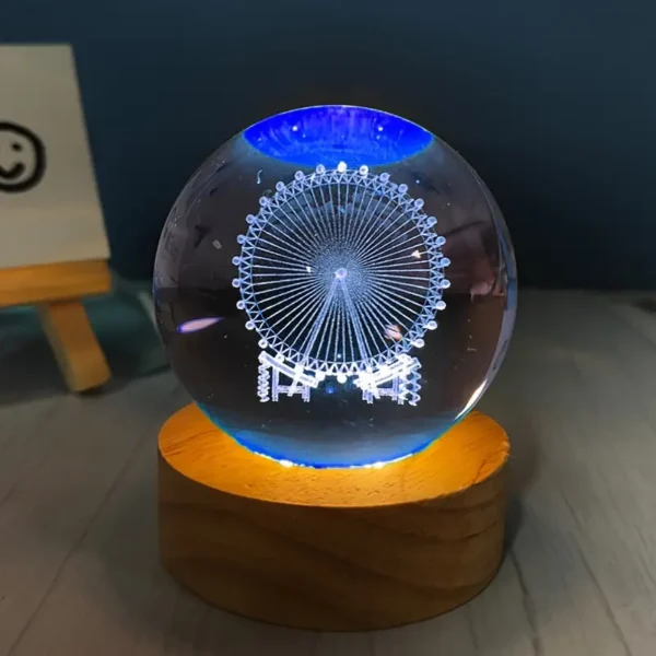rgb glowing crystal ball night light | warm & romantic atmosphere for your home and room - Image 19