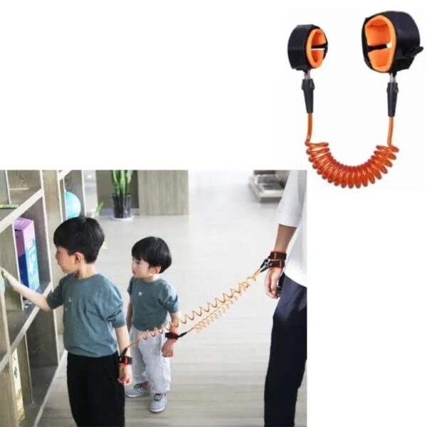 anti lost child lock | anti-lost wrist link - baby child anti lost wrist link safety harness strap hand belt band for toddlers wristband for kids loss best for umrah and hajj, travelling purpose,safe secure (random color) - Image 3