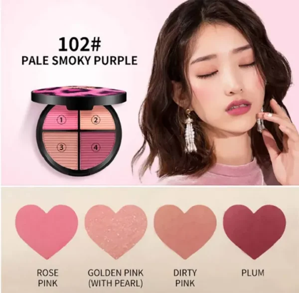 kaxier new four color blusher dyeing plates for professional pink console makeup - Image 5