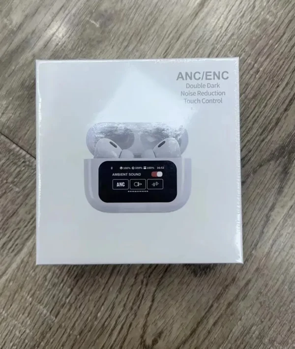a9 pro wireless bluetooth headphones anc noise reduction headset led touch screen earbuds (random color) - Image 5