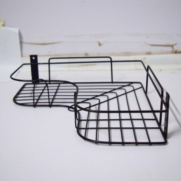 premium quality extra wide space metal wall corner rack for bathroom and kitchen storage