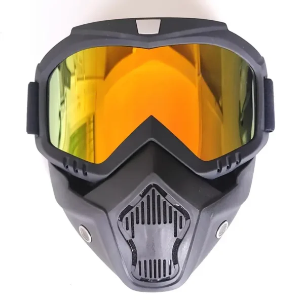 motorcycle goggles with removable full face mask riding glasses dirt bike atv motocross detachable eyewear (random glass shade) - Image 4