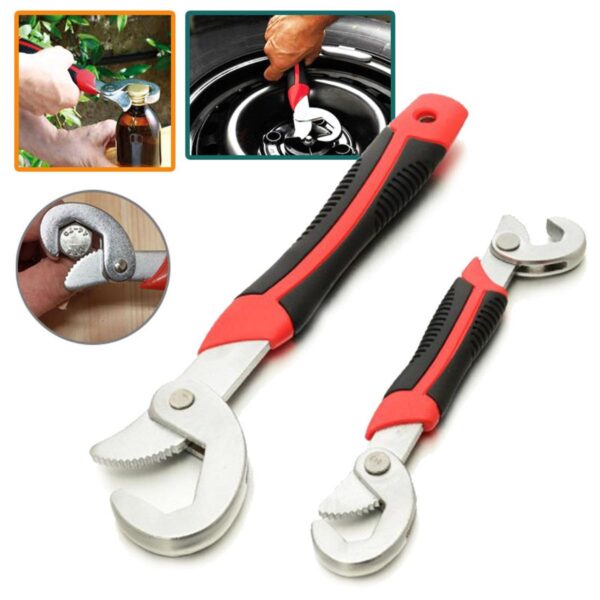 2 pcs multi-function universal wrench set snap and grip wrench (random color)