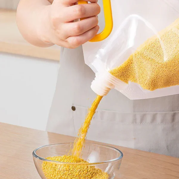moisture-proof sealed transparent food grain pouch | storage bag for rice, flour, cereals, nuts etc - Image 10