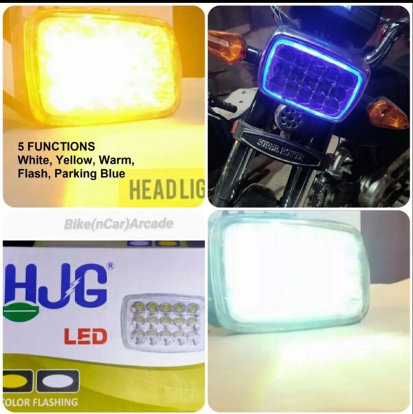 5 function led head light | 15 led fog bike headlight beam for cg 125 and all 70cc bikes | best quality headlight - Image 6