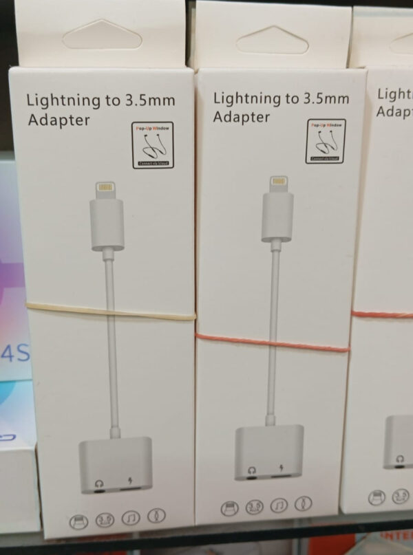 apple iphone connector lightning to 3.5mm earphone jack & mobile charging jack - Image 10
