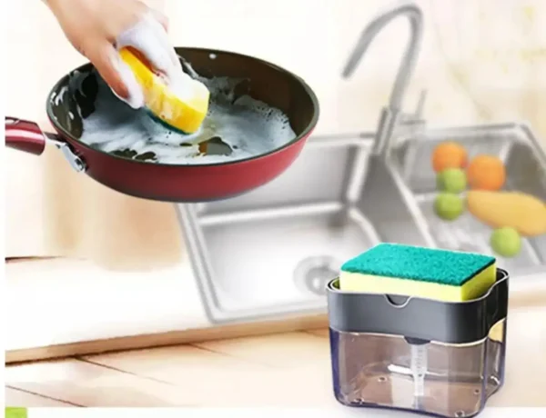 soap pump with sponge hand push water resistant portable dispenser - Image 9