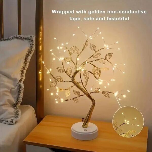 tree led light usb table lamp adjustable touch switch diy artificial xmas tree fairy night light home  decoration 1pc - Image 5