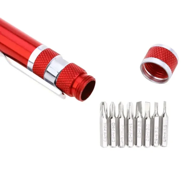8 in 1 screwdrivers tool pen | precision pocket screwdriver set mini gadgets repair tool mini pen screwdriver set multi-function magnetic screwdriver kit (random color) (1 pc) - Image 4