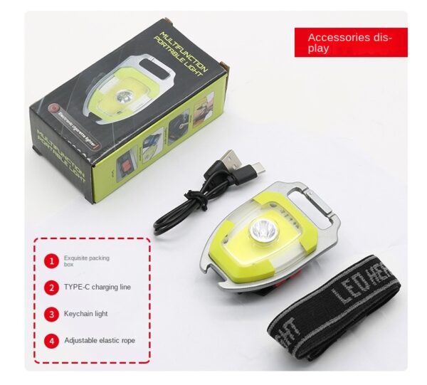 coba cb 2209 multi-function key-chain: mountaineering buckle lamp, electronic lighter, whistle, bottle opener, sensor, magnet, indicator light, type-c interface - Image 4