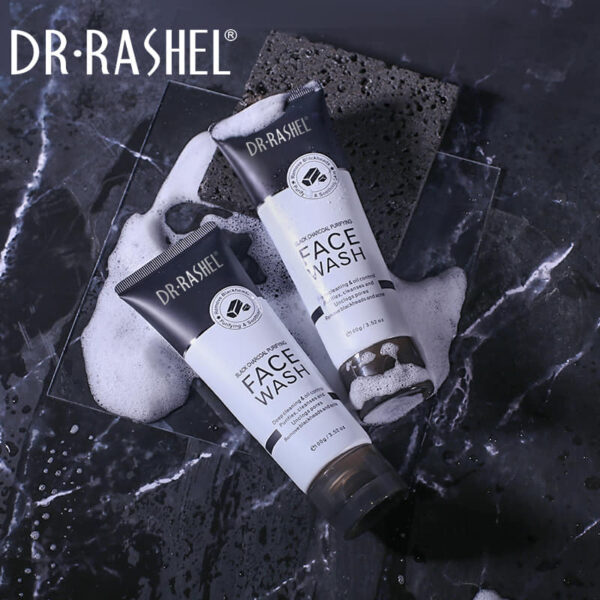 dr.rashel black charcoal purifying face wash - 100g