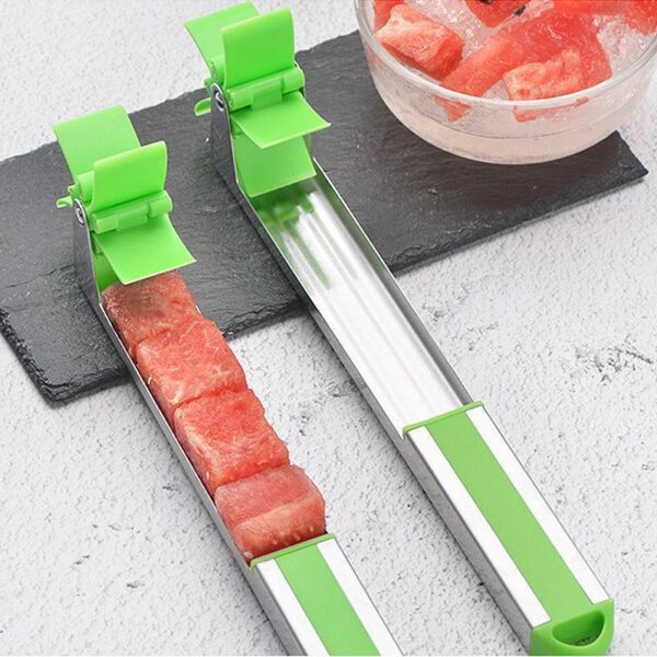 windmill watermelon cube cutter | watermelon slicer cutter, stainless steel watermelon cutter wheel fruit knife melon knife corer kitchen gadgets, practical tool for fruit vegetable salad - Image 7