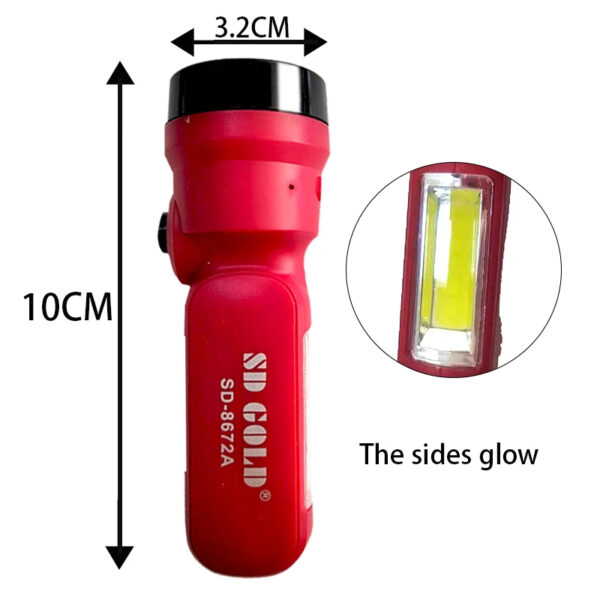 sd gold sd-8672a led mini lithium battery torch light portable rechargeable flashlights outdoor hiking camping compact torch lamp ( random color ) - Image 11