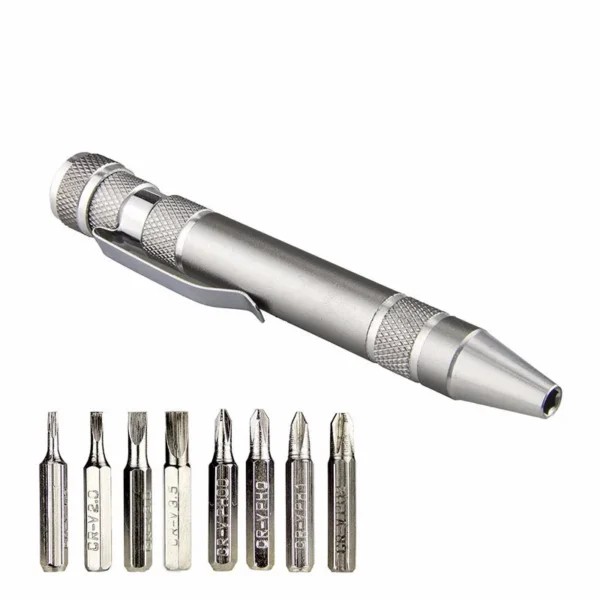 8 in 1 screwdrivers tool pen | precision pocket screwdriver set mini gadgets repair tool mini pen screwdriver set multi-function magnetic screwdriver kit (random color) (1 pc) - Image 5