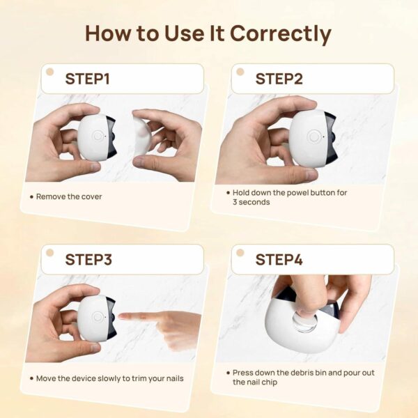 automatic electric nail clipper trimmer for elderly and children anti-splash home use nail scissors (random color) - Image 5
