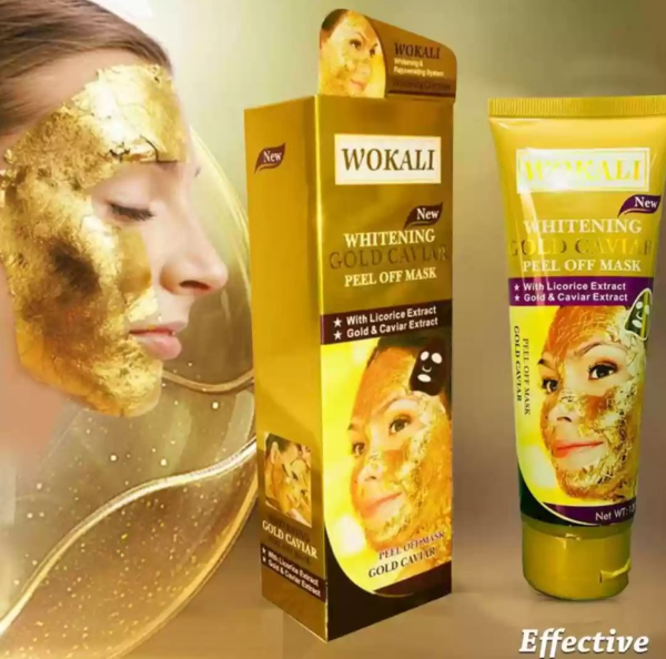wokali gold caviar mask face peel off mask rejuvenating skin care gold mask for women and for girls