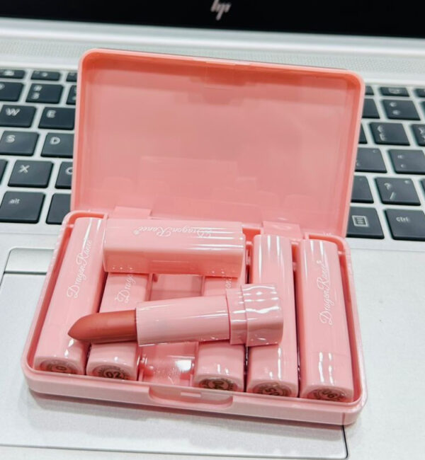 dragon ranee 6 pieces velvet matte pink lipstick set | long lasting makeup waterproof lip gloss for girls & womens - Image 7