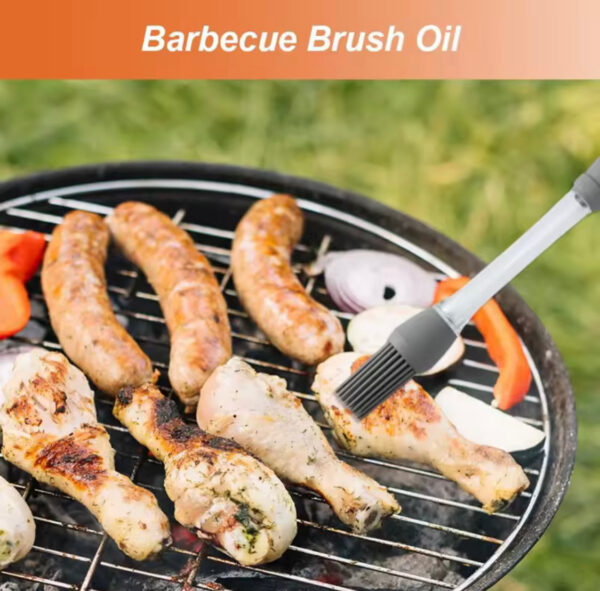silicone grill seasoning brush, high temperature resistant silicone brush, bbq grilling accessories, baking brush(random color) - Image 3