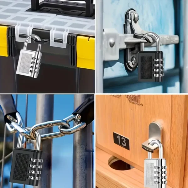 3 digit combination padlock for locker luggage suitcase travel bag (random color) - Image 9