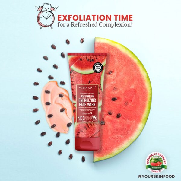 vibrant beauty brightening watermelon energizing face wash - Image 3