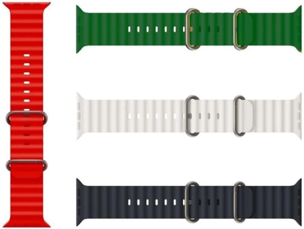silicone hole wavy strap for smart watch ,watch bands strap - Image 2