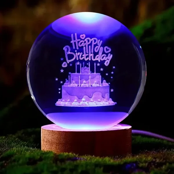 rgb glowing crystal ball night light | warm & romantic atmosphere for your home and room - Image 13