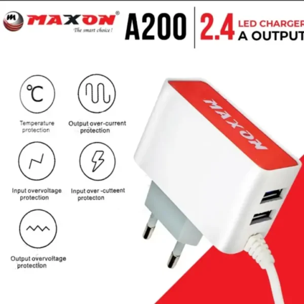 a-200 led android charger 2.4 a output android led charger / 2usb charger,led display - Image 2