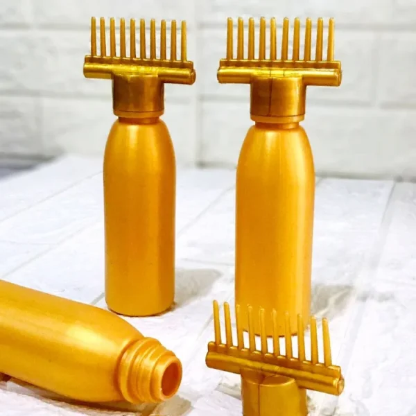 hair oil applicator bottle, root oiling comb bottle for hair coloring, shampoo, oiling, dye, and scalp treatment for home & commercial (empty bottle)