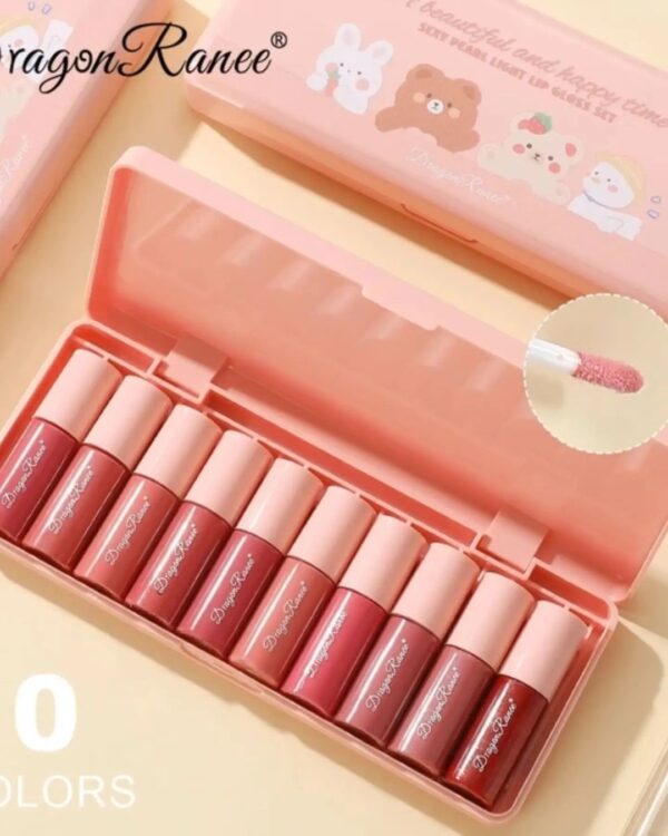 10pcs   a beautiful and happy time sexy pearl light lip gloss set mini lip gloss set