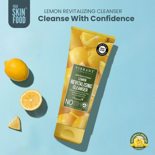 vibrant beauty brightening lemon revitalizing cleanser for all skin types, (200ml) - Image 5